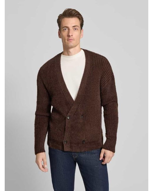 Scotch & Soda Strickjacke mit V-Ausschnitt in Brown für Herren