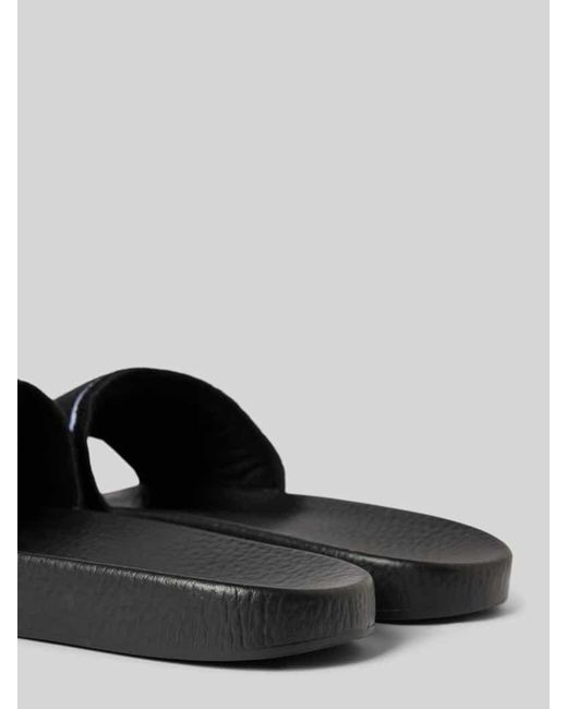 Polo Ralph Lauren Slides mit Logo-Stitching in Black für Herren