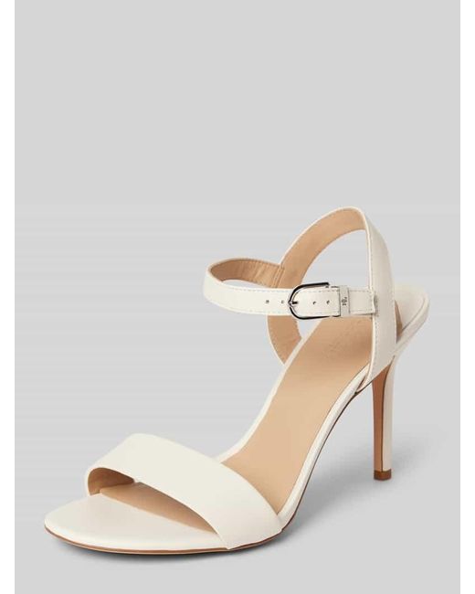 Ralph Lauren Natural Sandalette mit Fesselriemen Modell 'GWEN'