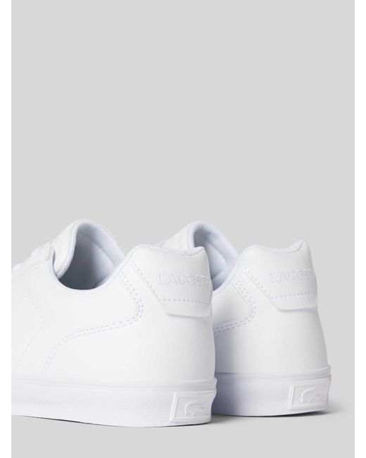 Lacoste Sneakers Van Leer in het White