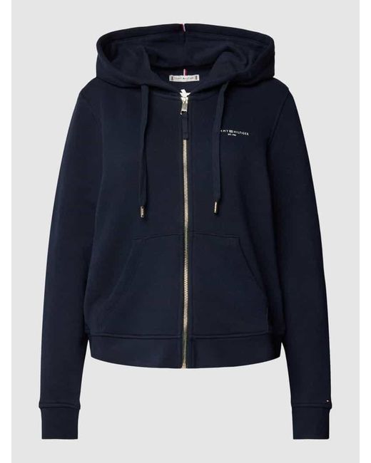 Tommy Hilfiger Blue Sweatjacke mit Label-Schriftzug