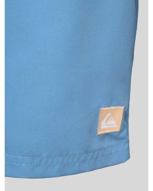 Quiksilver Zwembroek Met Labeldetail En Elastische Band in het Blue voor heren