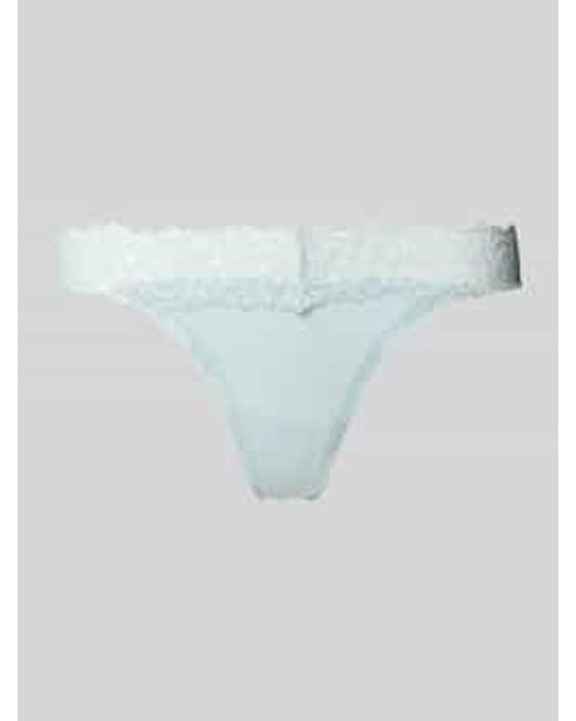 Calvin Klein String Met Kantgarnering in het Blue