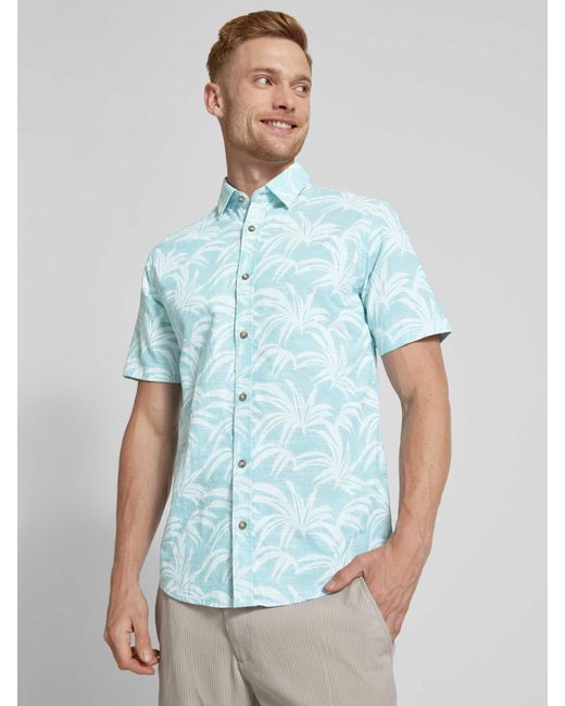Tom Tailor Freizeithemd mit floralem Muster in Blue für Herren