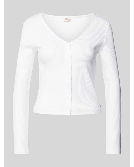Levi's Shirt Met Lange Mouwen En Knoopsluiting in het White