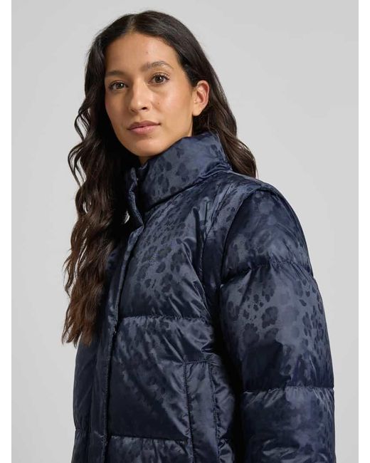 Rich & Royal Blue Relaxed Fit Steppjacke mit gefüttertem Stehkragen