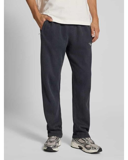 PEGADOR Wide Fit Sweatpants mit Logo-Stitching Modell 'Rib' in Blue für Herren