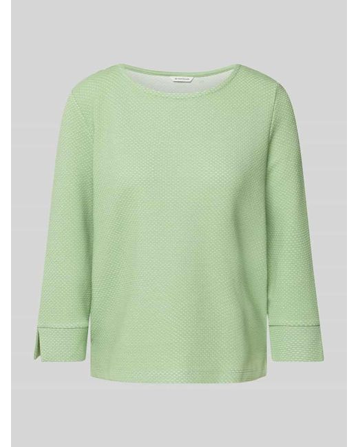 Tom Tailor Green Regular Fit Sweatshirt mit 3/4-Arm
