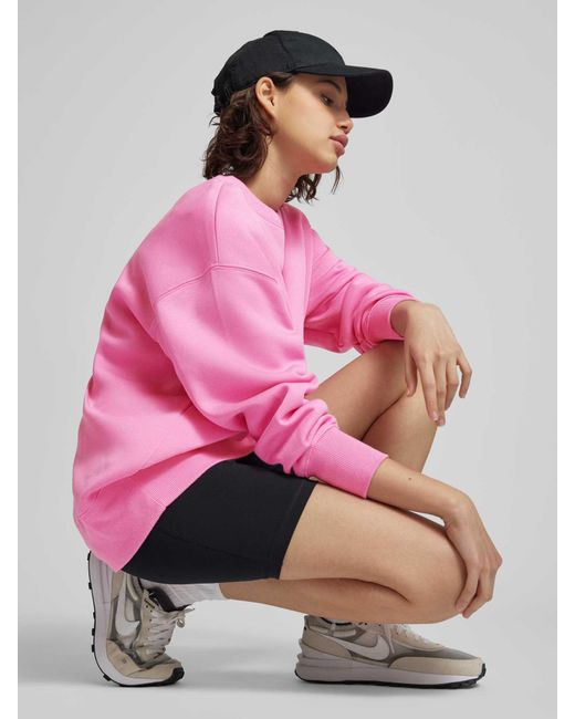 Nike Oversized Sweatshirt Met Labelstitching in het Pink
