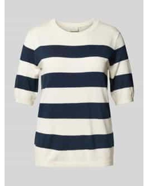 Kaffe Gebreide Pullover Met 1/2-mouwen in het Blue
