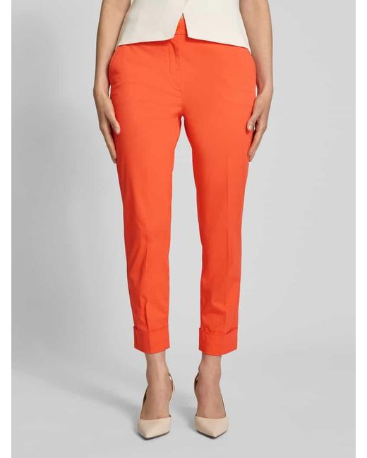 Marc Cain Orange Regular Fit Hose in verkürzter Passform mit Eingrifftaschen