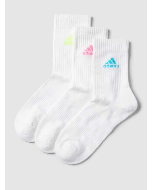 Adidas Socken mit Label-Print im 3er-Pack in White für Herren