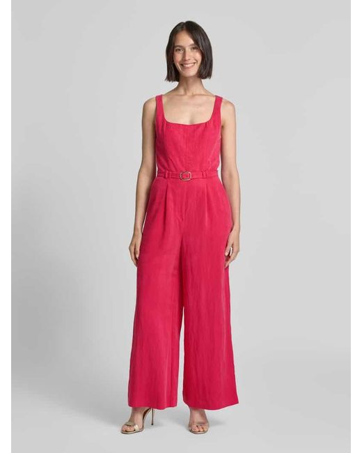 Mango Pink Jumpsuit mit Taillengürtel Modell 'LIONELA'