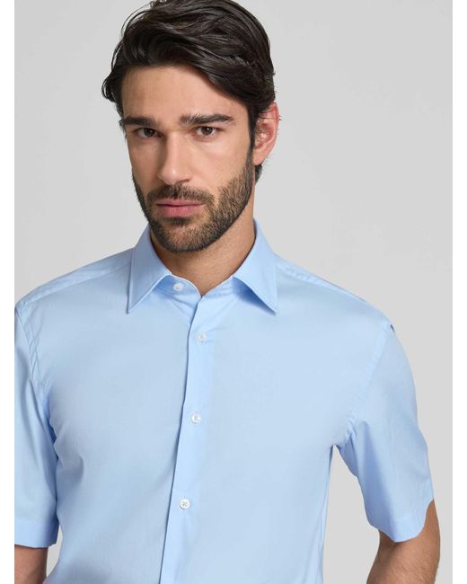 Boss Regular Fit Zakelijk Overhemd Met 1/2-mouwen in het Blue voor heren
