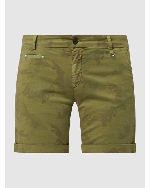 Mason's Green Curve Fit Chino-Shorts mit Camouflage-Muster Modell 'Jacqueline'