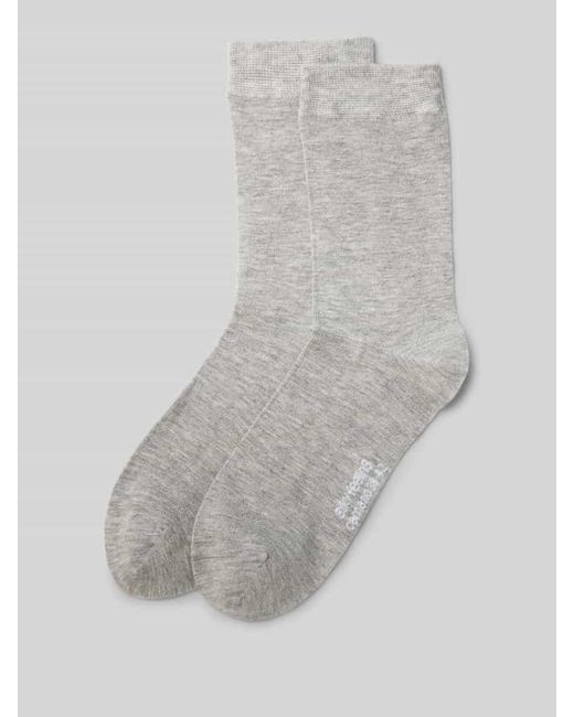 Camano Gray Socken mit Label-Detail Modell 'SILKY FEEL'