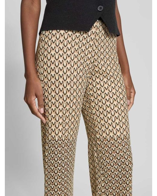 RAFFAELLO ROSSI Natural Straight Leg Stoffhose Mit Elastischem Label-Bund Modell 'Elaine'