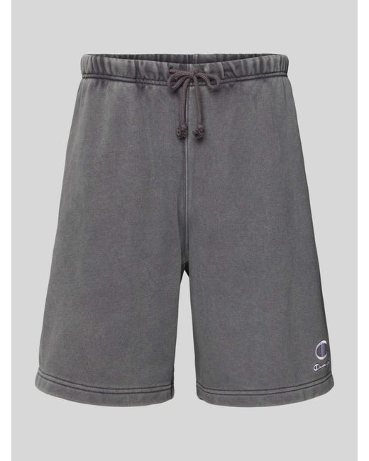 Champion Regular Fit Bermuda Met Labelstitching in het Gray voor heren