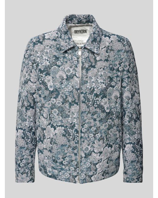 Drykorn Jacke mit floralem Allover-Print Modell 'RIKKA' in Blue für Herren
