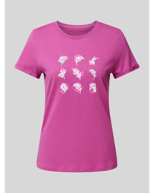 Tom Tailor Pink T-Shirt mit Rundhalsausschnitt