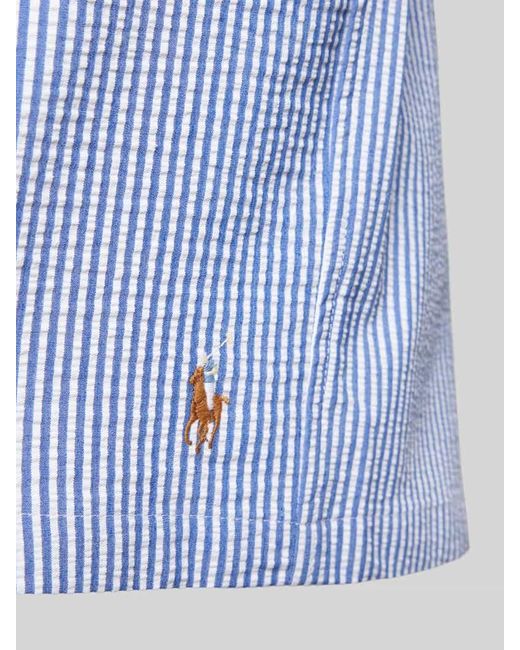 Polo Ralph Lauren Badehose mit Streifenmuster Modell 'TRAVELER' in Blue für Herren