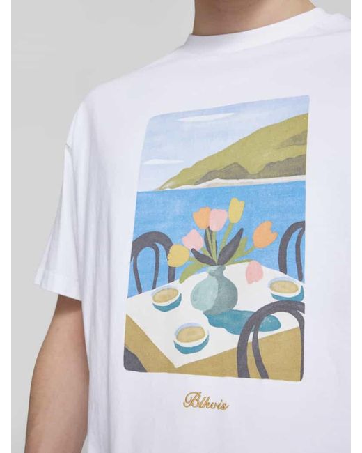BLKVIS T-Shirt mit Motiv-Print Modell 'SOSTA' in White für Herren