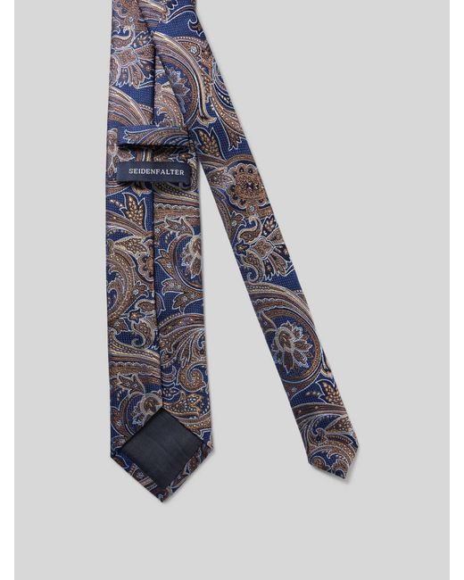 Prince BOWTIE Zijden Stropdas Met All-Over Paisleystitching (7 Cm) in het Blue voor heren