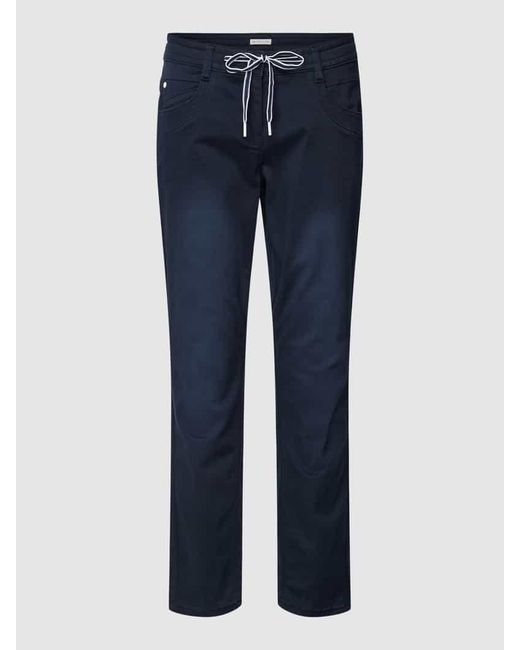 Tom Tailor Blue Tapered Relaxed Fit Chino mit Stretch-Anteil in marineblau