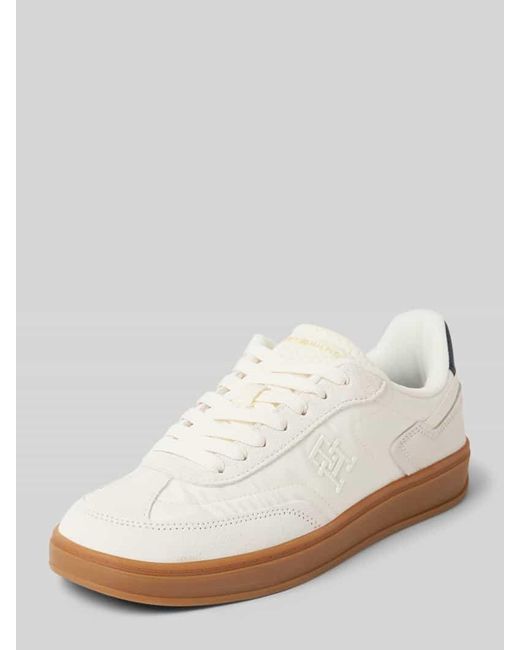 Tommy Hilfiger White Low Top Sneaker aus Wildleder