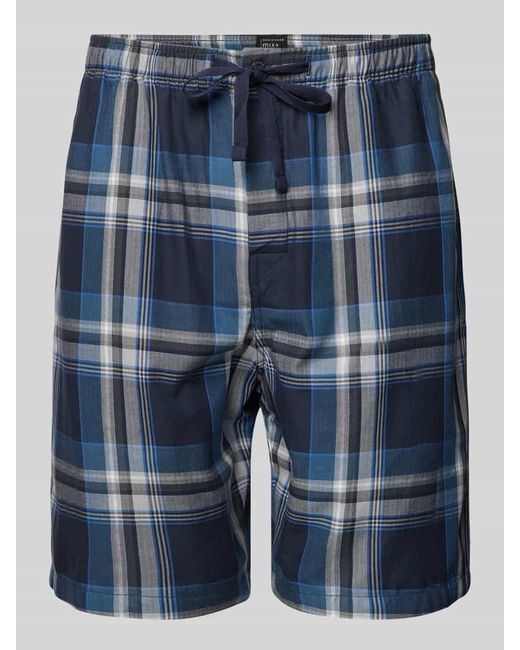 Schiesser Pyjama-Shorts mit Eingrifftaschen in Blue für Herren
