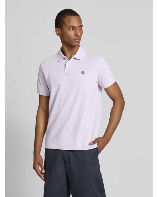 Mcneal Regular Fit Poloshirt mit Knopfleiste und Label-Stitching in White für Herren