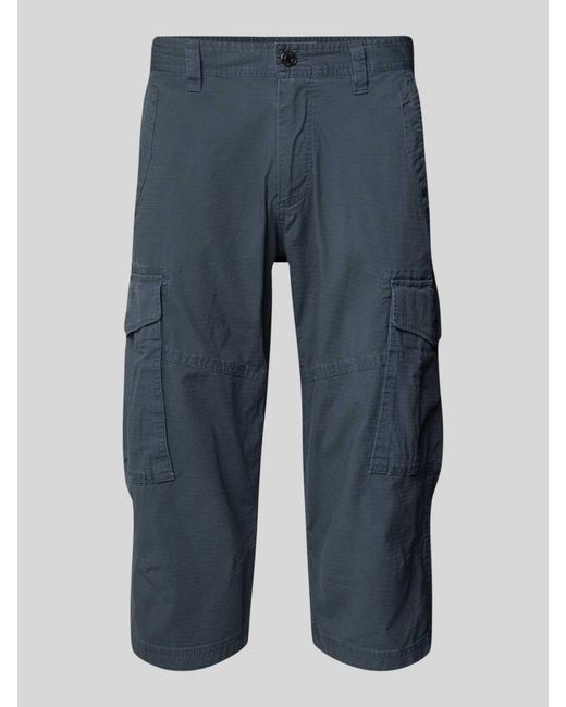 S.oliver Relaxed Fit Bermuda Van Katoenmix in het Blue voor heren