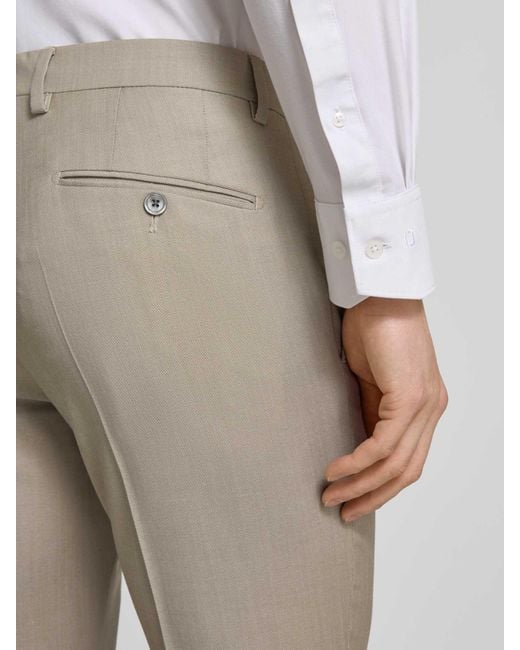 Joop! Tapered Fit Pantalon Met Fijn Structuurmotief, Model 'Blayr' in het Natural voor heren