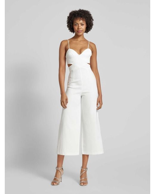 Mango White Jumpsuit mit Cut Outs Modell 'TYNA'