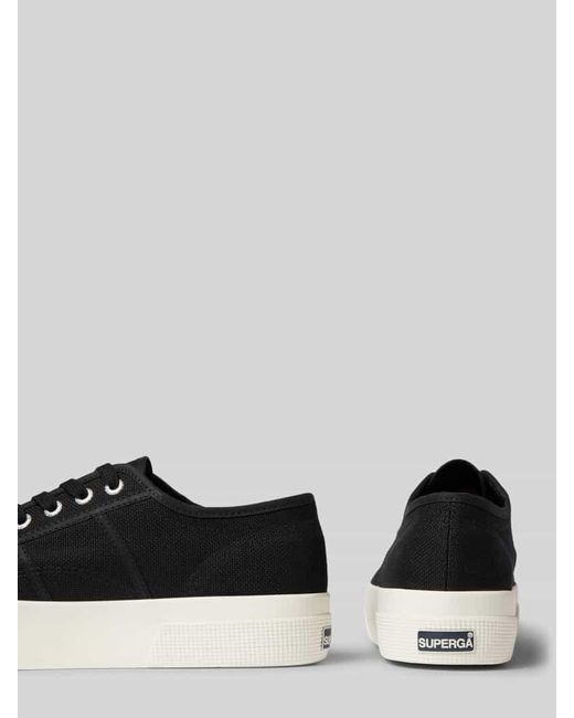 Superga Black Sneaker mit Label-Detail Modell '2740 PLATFORM'