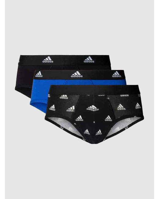 Adidas Slip mit Logo-Bund im 3er-Pack in Black für Herren