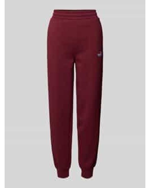 PUMA Slim Fit Sweatpants Met Labelstitching in het Red