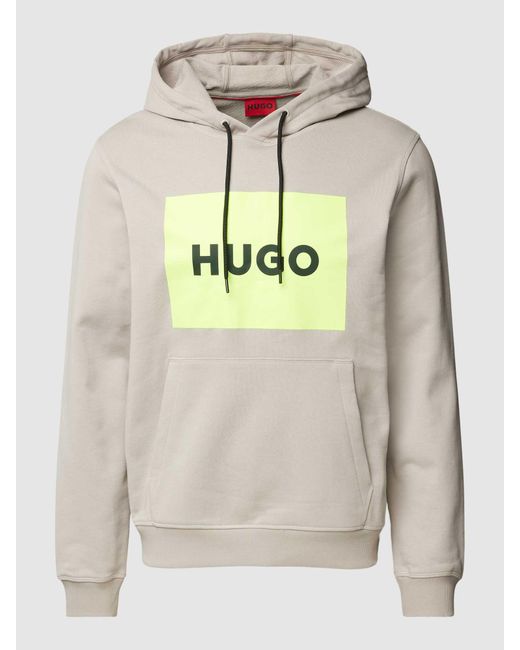 HUGO Hoodie Met Logoprint in het Gray voor heren