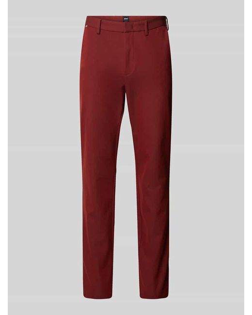 Boss Slim Fit Anzughose mit Gesäßtaschen Modell 'Kaito' in Red für Herren