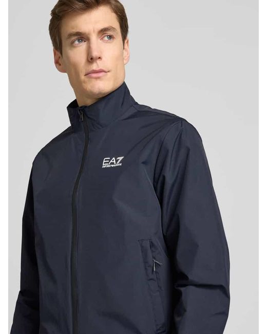 EA7 Jacke Mit Label-Print in Blue für Herren