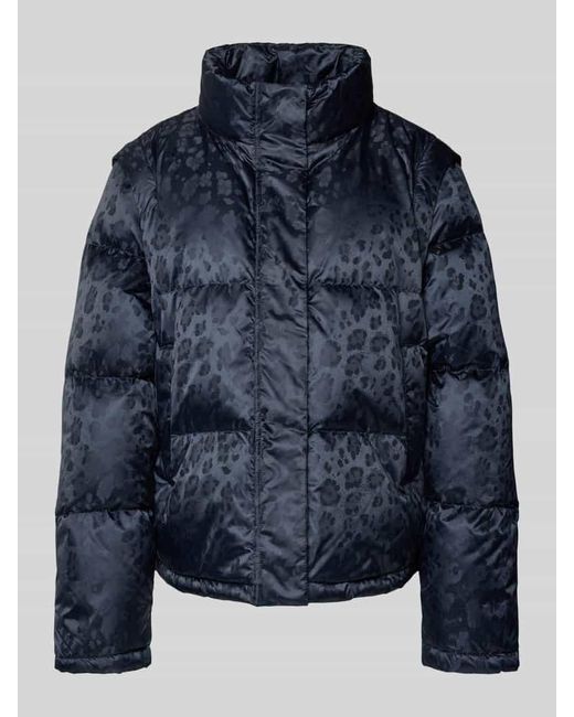 Rich & Royal Blue Relaxed Fit Steppjacke mit gefüttertem Stehkragen