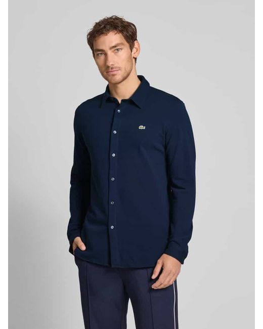 Lacoste Freizeithemd mit Knopfleiste in Blue für Herren