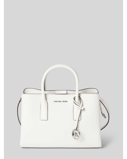 MICHAEL Michael Kors Lederhandtasche mit Label-Applikationen Modell 'RUTHIE' in White für Herren