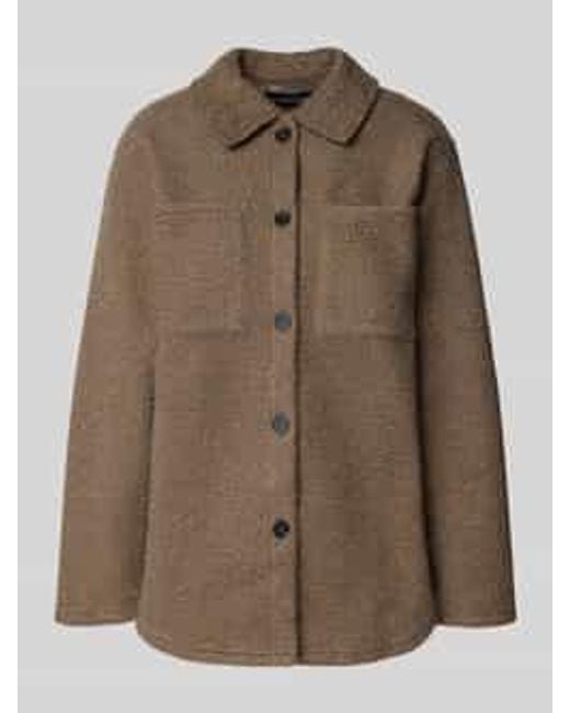 Pieces Regular Fit Jack Met Borstzakken, Model 'Oline' in het Brown