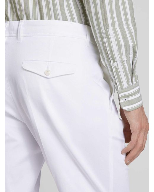 Drykorn Regular Fit Stoffhose mit Bügelfalten Modell 'DEVYN' in White für Herren