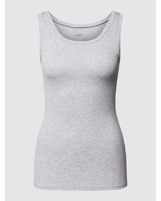 Schiesser Gray Tanktop mit Feinripp Modell 'PURE RIB'