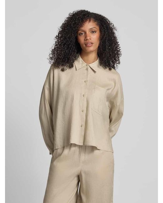 Drykorn Natural Relaxed Fit Leinenbluse mit Brusttasche Modell 'NAMIDA'