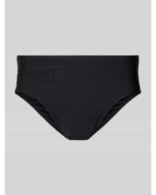 Schiesser Slim Fit Zwembroek Met Ritszak in het Black voor heren