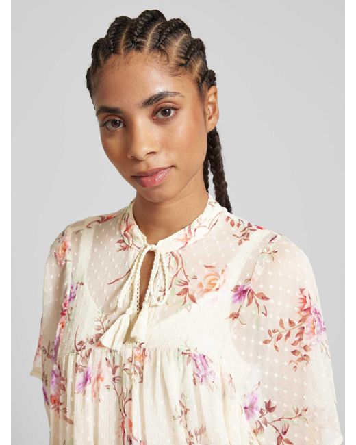 ONLY Natural Bluse mit floralem Muster Modell 'AIDA ELISA'