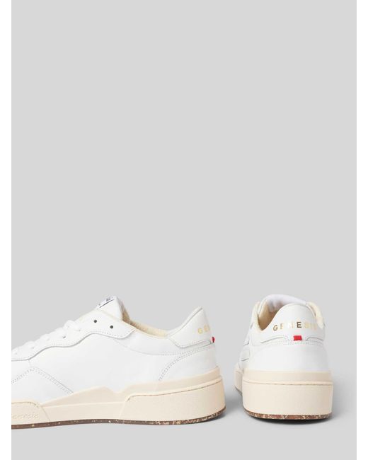 Genesis Sneakers Met Labelpatch in het White voor heren